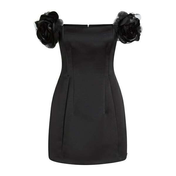 【送料無料】 エリザベスフランキ レディース ワンピース トップス Mini dresses Black｜asty