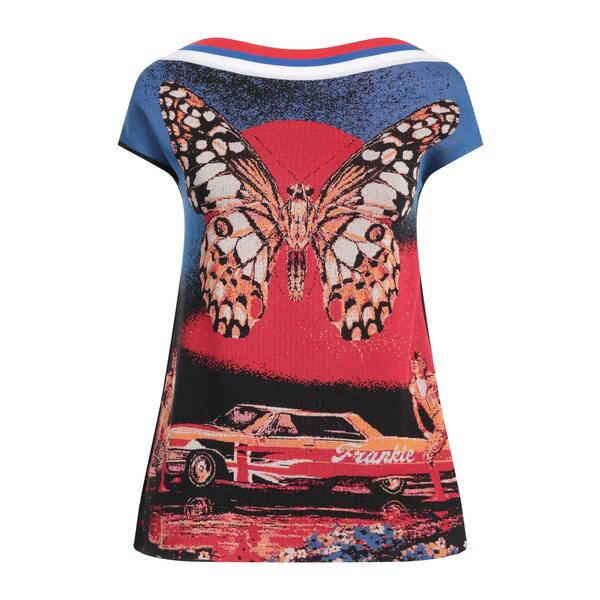【送料無料】 フランキーモレロ レディース Tシャツ トップス Tops Blue