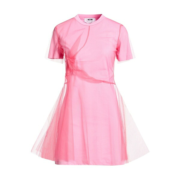 【送料無料】 エムエスジイエム レディース ワンピース トップス Mini dresses Pink