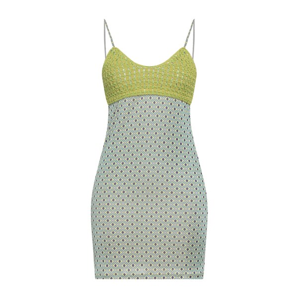 【送料無料】 メ フーイ レディース ワンピース トップス Mini dresses Green