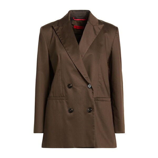 【送料無料】 マックス アンド コー レディース ジャケット＆ブルゾン アウター Blazers Brown