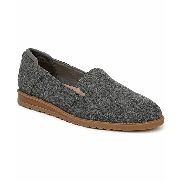 ドクター・ショール レディース スリッポン・ローファー シューズ Women's Jetset Loafers Charcoal Wool Blend Fabric画像