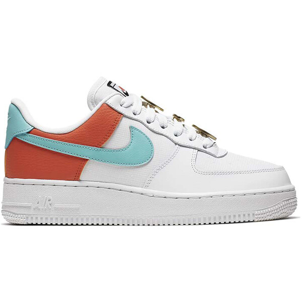 Nike ナイキ レディース スニーカー  【Nike Air Force 1 Low SE Basketball Pins Light Aqua (Women\u0027s)】  大いさ US_5(22.0糎) White/Light Aqua-Cosmic Clay レディース靴-靴-スニーカー