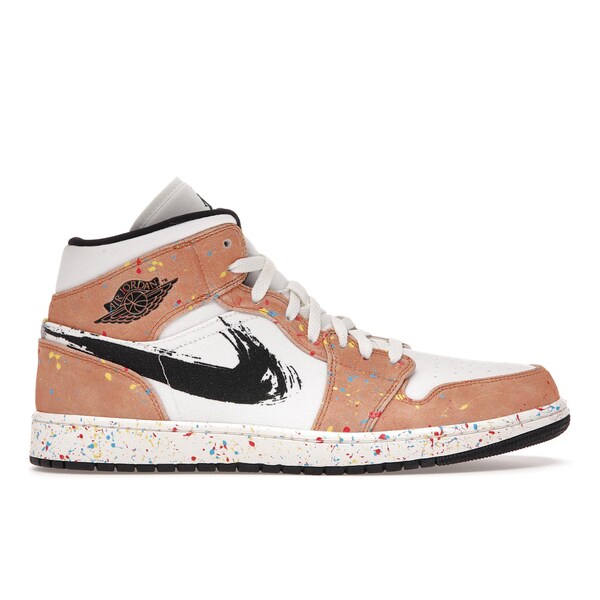 Jordan ジョーダン メンズ スニーカー 【Jordan 1 Mid SE Brushstroke】 サイズ US_12.5(30.5cm) Sail/Black-Cider-Chile Red