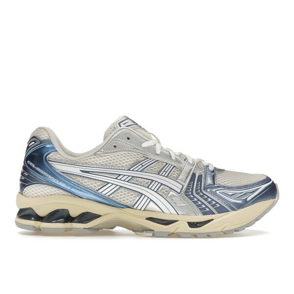 ASICS アシックス メンズ スニーカー 【ASICS Gel-Kayano 14 Cream Metallic Blue】 サイズ US_11(29.0cm) Cream/Metallic Blue｜asty