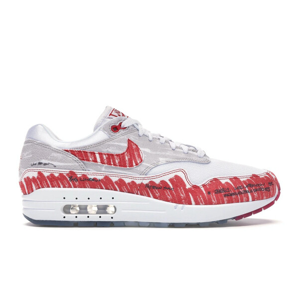 Nike ナイキ メンズ スニーカー 【Nike Air Max 1 Tinker Sketch to Shelf】 サイズ US_8(26.0cm) White/Sport Red-Black-Neutral Grey|asty