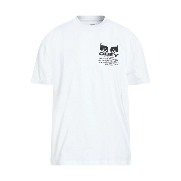 【送料無料】 オベイ メンズ Tシャツ トップス T-shirts White