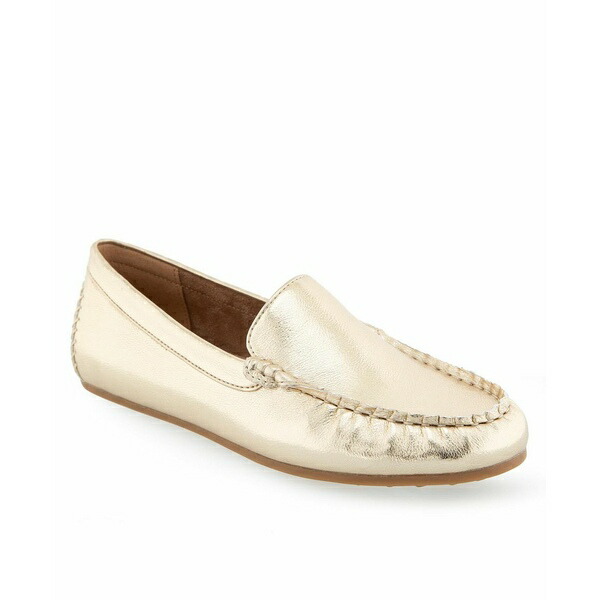 エアロソールズ レディース スリッポン・ローファー シューズ Women's Over Drive Loafers Soft Gold Polyurethane画像