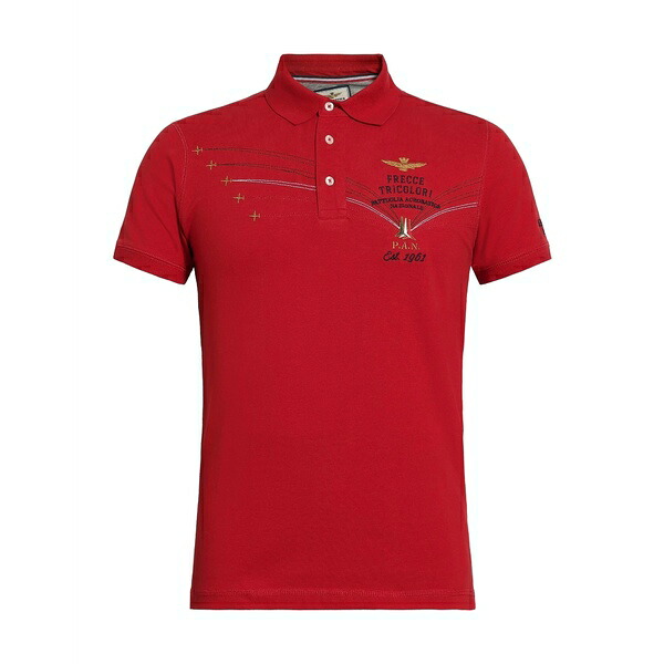 【送料無料】 アエロナウティカ ミリターレ メンズ Tシャツ トップス Polo shirts Red