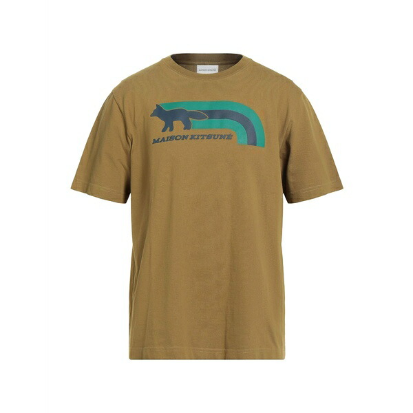 【送料無料】 メゾン キツネ メンズ Tシャツ トップス T-shirts Green