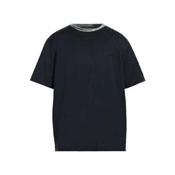 【送料無料】 ミッソーニ メンズ Tシャツ トップス T-shirts Blue