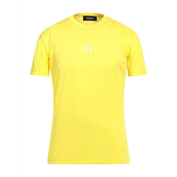 【送料無料】 ディースクエアード メンズ Tシャツ トップス T-shirts Yellow｜asty