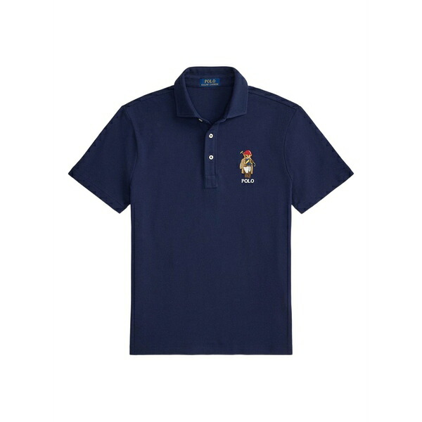 ラルフローレン メンズ スポーツシャツ トップス Bear-print polo shirt Blue ポロシャツ-トップス