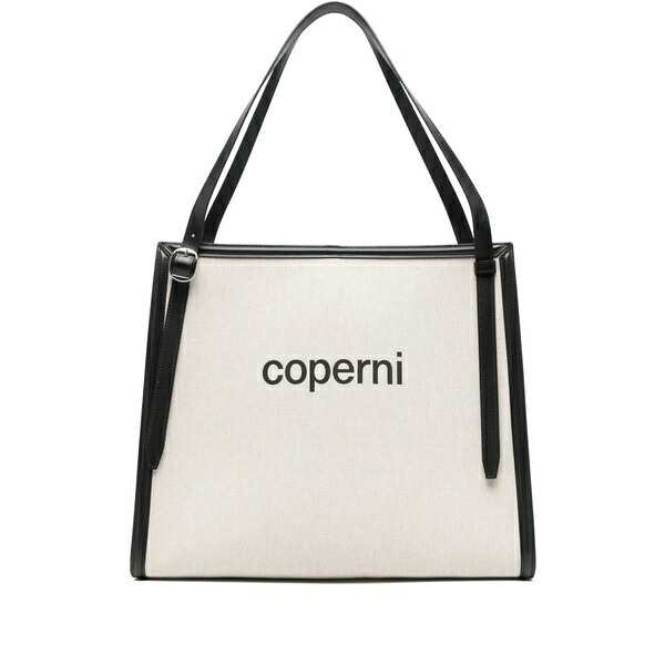 コペルニ レディース トートバッグ バッグ Branded belt tote bag Neutrals｜asty