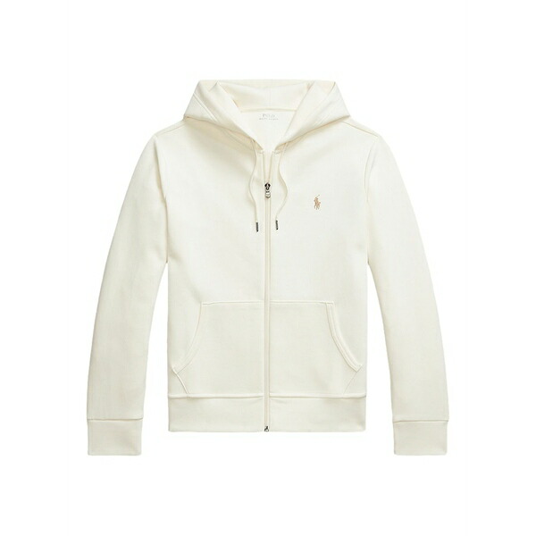 ラルフローレン メンズ パーカー・スウェットシャツ アウター Double-knit zip-up hoodie White