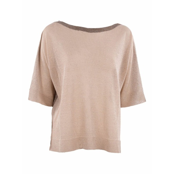 ディー・エクステリア レディース 編み物\u0026スウェーター アウター Lurex-detail knitted top Brown