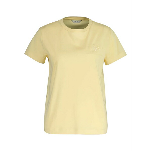 ガント レディース プルオーバー トップス Logo-detail t-shirt Yellow