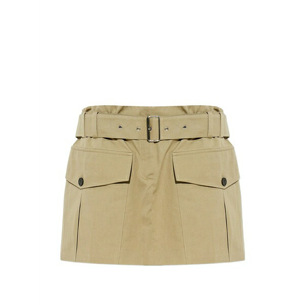 イロ レディース スカート ボトムス Belted mini skirt Neutrals｜asty