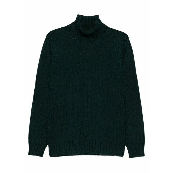 カングラ  メンズ ニット\u0026セーター アウター Turtleneck wool sweater Green