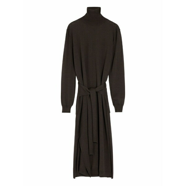 ルメール レディース ワンピース トップス Tie-waist knitted dress Brown｜asty