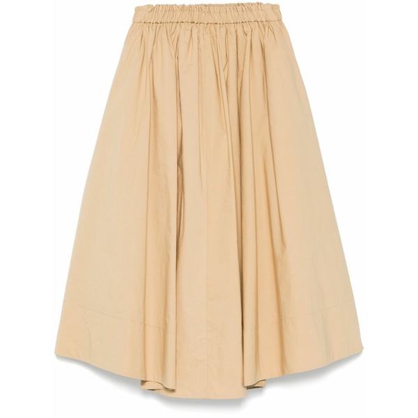 フォルテ フォルテ レディース スカート ボトムス Cotton midi skirt Neutrals|asty