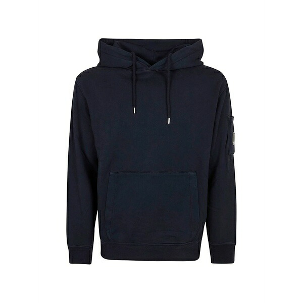 シーピーカンパニー メンズ パーカー・スウェットシャツ アウター Pouch-pocket hoodie Black パーカー-メンズファッション