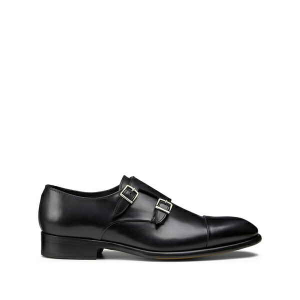 ドンカルズ メンズ 御召しものシューズ シューズ Double-buckle leather shoes Black