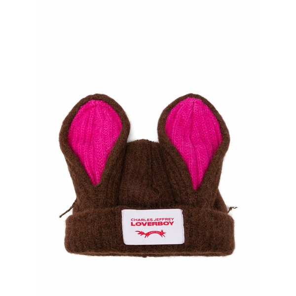 プリンスチャールズ島・ジェフリー メンズ 鳥打ち帽 付属物 Artisanal rabbit beanie Brown