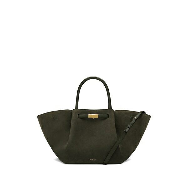 デメリエー レディース トートバッグ バッグ Midi new york suede tote bag Green