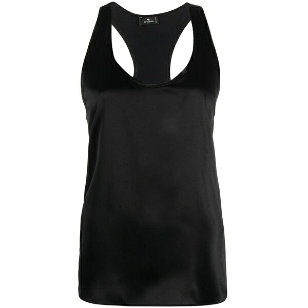 エトロ レディース カットソー トップス Racerback vest top Black｜asty