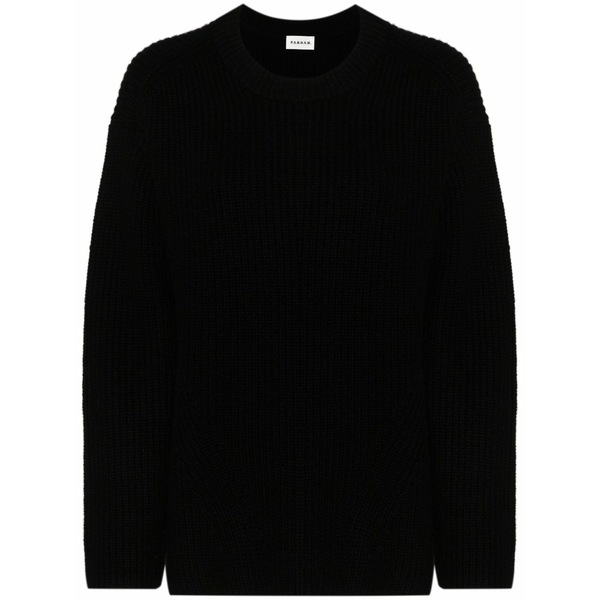 パロッシュ レディース 編み物\u0026スウェーター アウター Crew-neck cashmere jumper Black