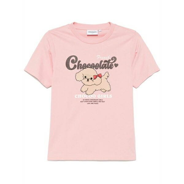 チョコレート レディース Tシャツ トップス Graphic-print t-shirt Pink｜asty 15,680円