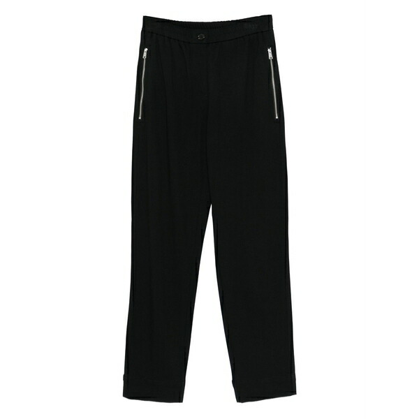 マルコポーロ レディース 心地よいズボン下 ボトムス Elasticated-waistband trousers Black ボトムス-パンツ