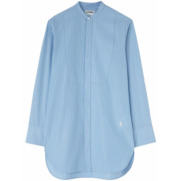 ジル・サンダー メンズ シャツ トップス Saturday striped cotton shirt Blue｜asty