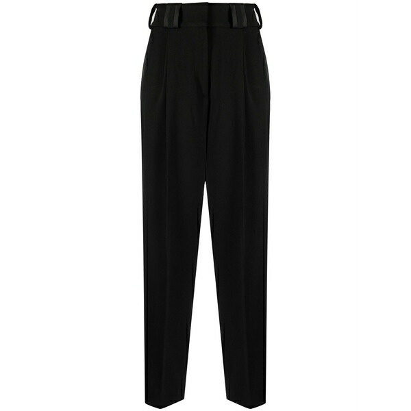 モスキーノ レディース カジュアルパンツ ボトムス High-waist cropped trousers Black｜asty