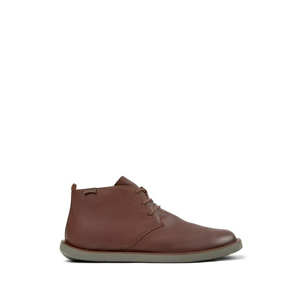 カンペール メンズ ブーツ シューズ Wagon leather boots Brown