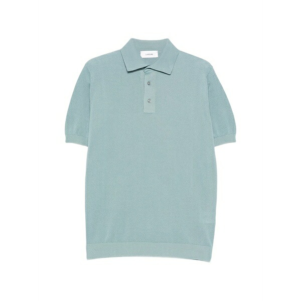 ラルディーニ メンズ ポロシャツ トップス Buttoned knitted polo shirt Blue｜asty