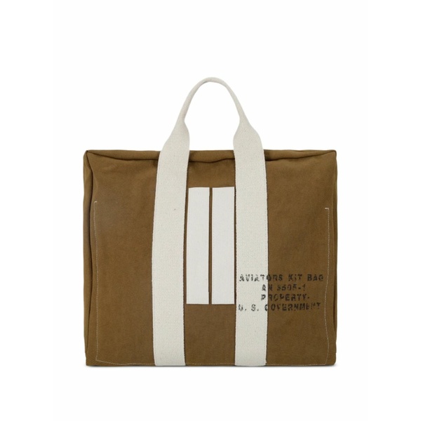 フォルテラ メンズ トートバッグ 御徒面子 Aviatorbag cotton tote bag Brown