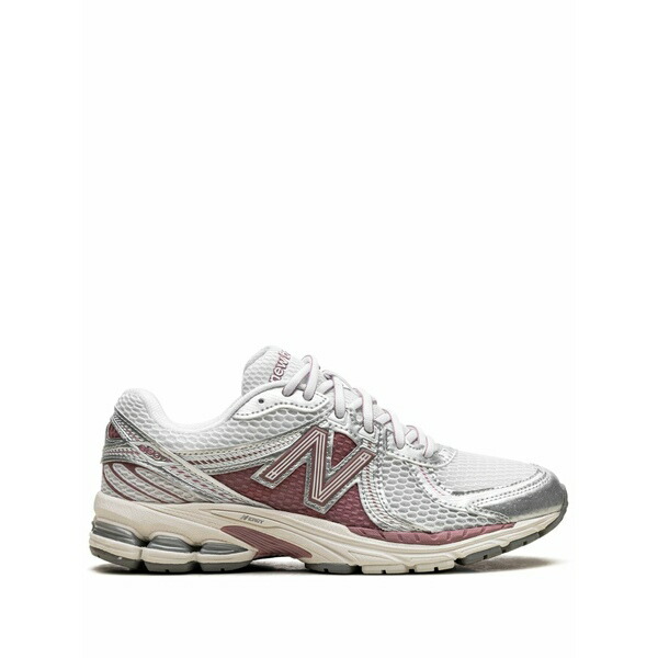 ニュー平衡にする メンズ スニーカー シューズ 860v2 \"northern lights pack - rosewood/metallic silver\"" sneakers White"