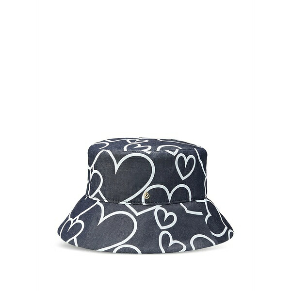 メゾンミッシェル レディース 帽子 アクセサリー Harper heart-pattern hat Blue|asty