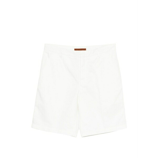 ゼニア メンズ カジュアルパンツ ボトムス Belt-loop shorts White|asty