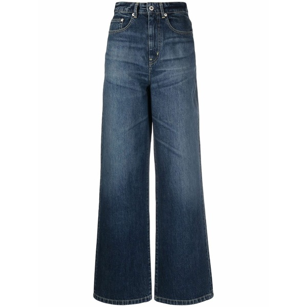 ケンゾー レディース デニムパンツ ボトムス High-waisted straight-leg jeans Blue｜asty 58,680円