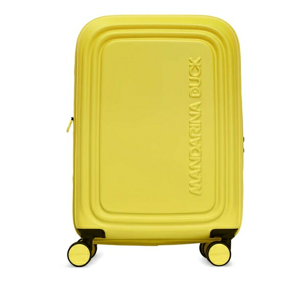 マンダリナ 合鴨 メンズ ボストンバッグ 御徒面子 Logo-embossed trolley Yellow