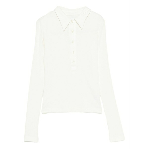 シチズンズ オブ 人間らしさ レディース スポーツシャツ トップス Long-sleeve polo top White