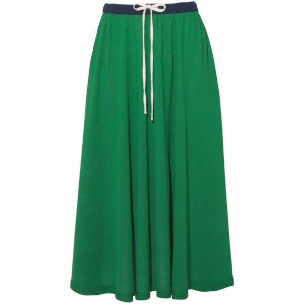 カシミア イン ラブ レディース スカート ボトムス Knitted circle skirt Green|asty