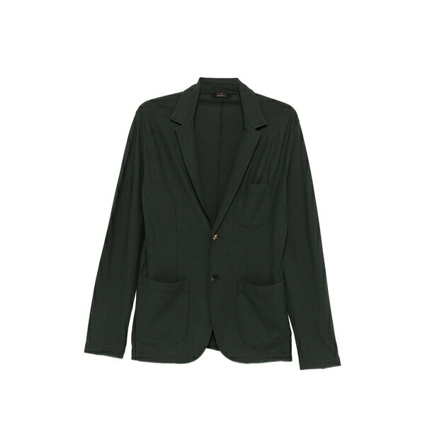 ザノーネ メンズ ジャケット&ブルゾン アウター Patch-pocket blazer Green|asty