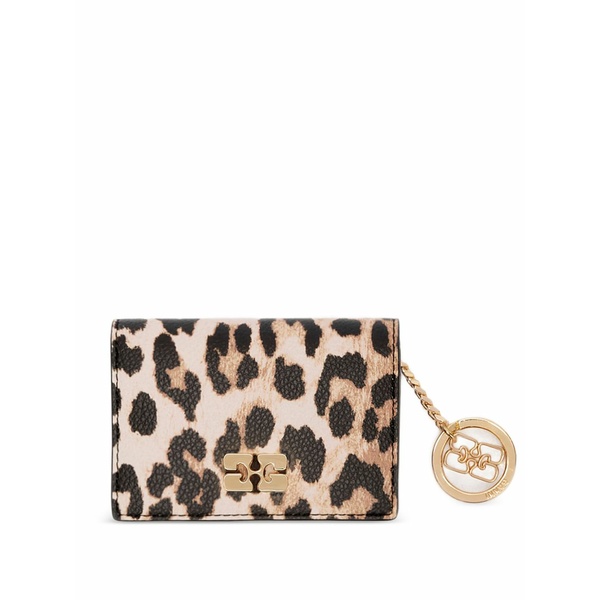 ガニー レディース 紙入れ 付属品 Leopard-print wallet Neutrals