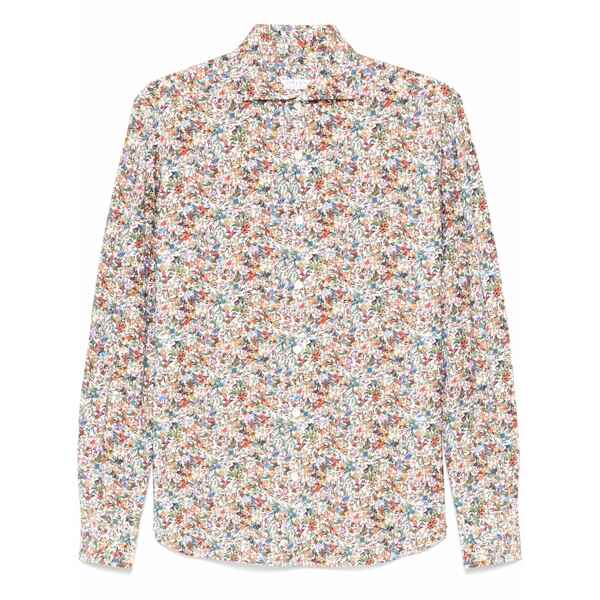 オリアン メンズ シャツ トップス Floral-print shirt White|asty