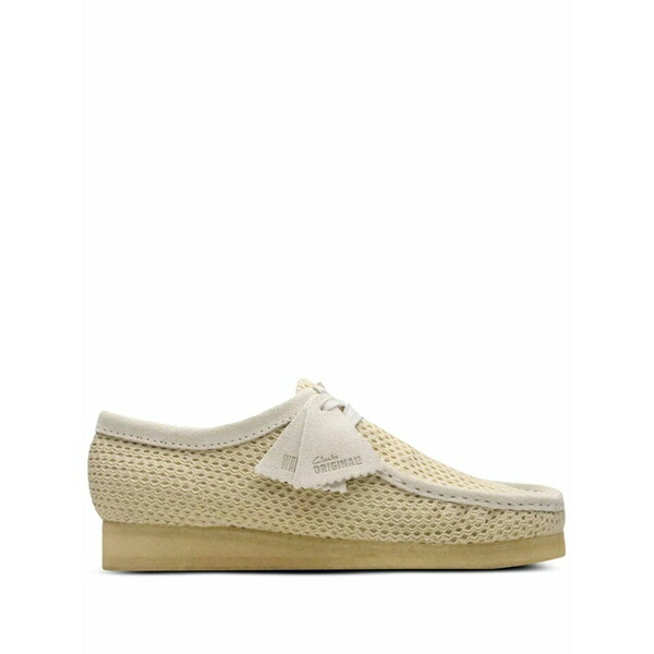 クラークス メンズ ブーツ シューズ Wallabee "off white mesh" desert boots Neutrals｜asty