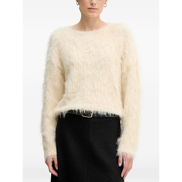 ウイ レディース ニット&セーター アウター Fluffy knitted jumper Neutrals｜asty